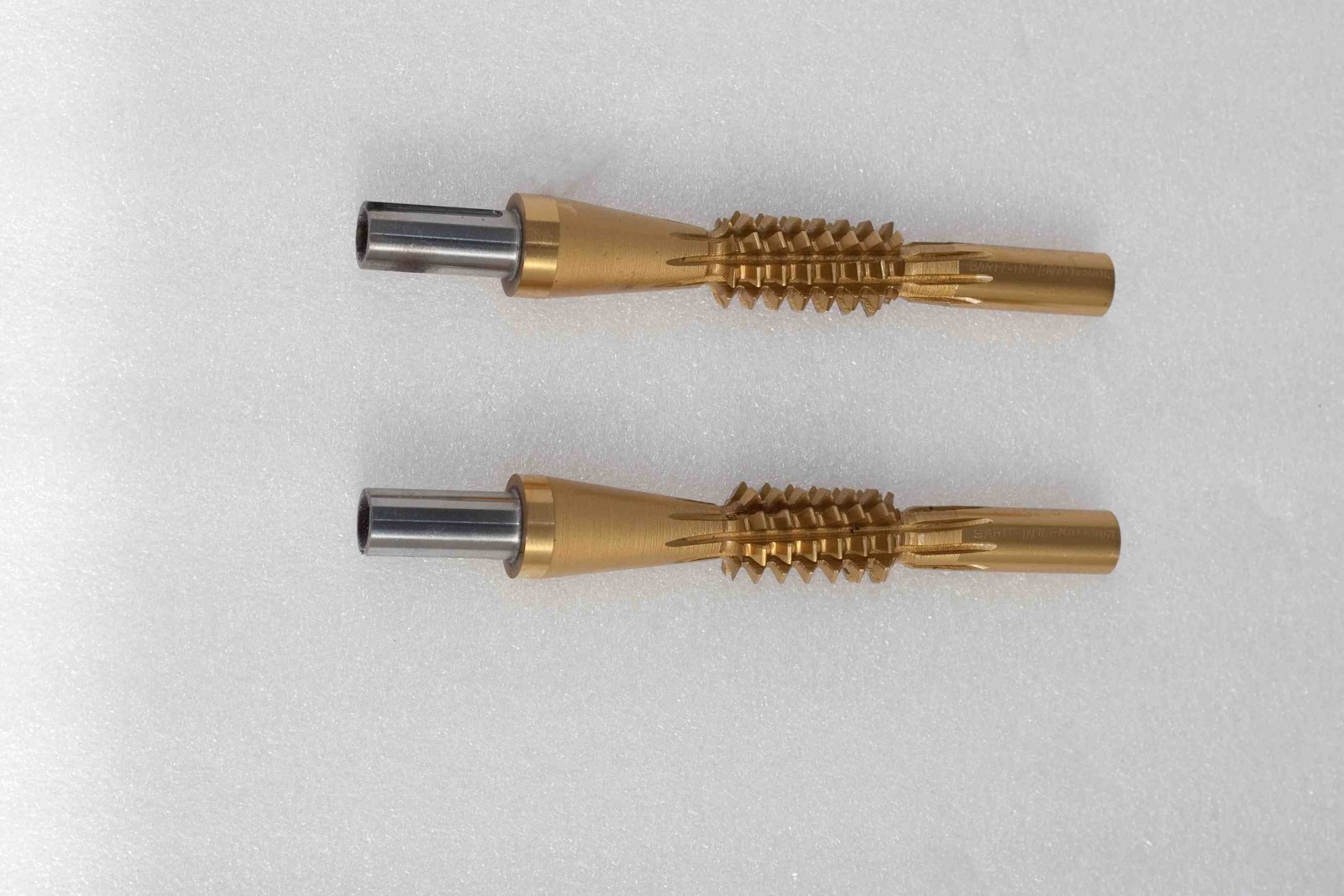 Shank-type TiN-coated worm gear hobs